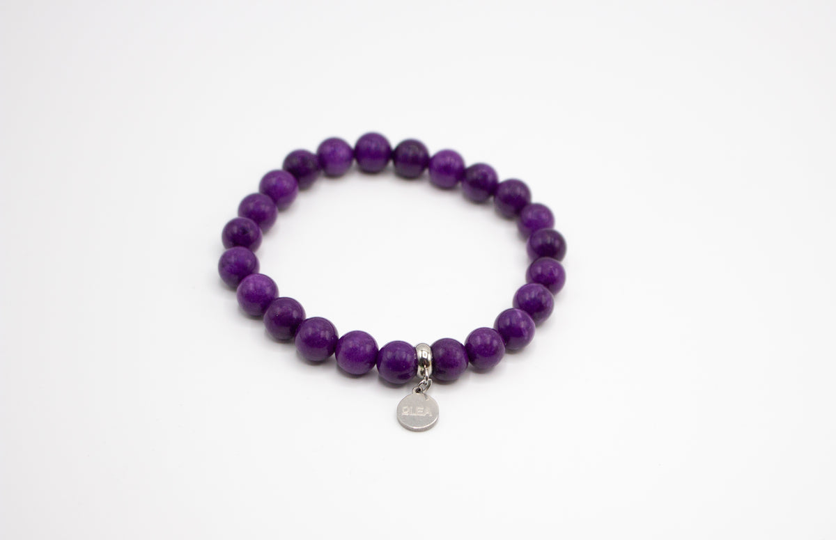 Pulsera elástica de Piedra natural Charoíta