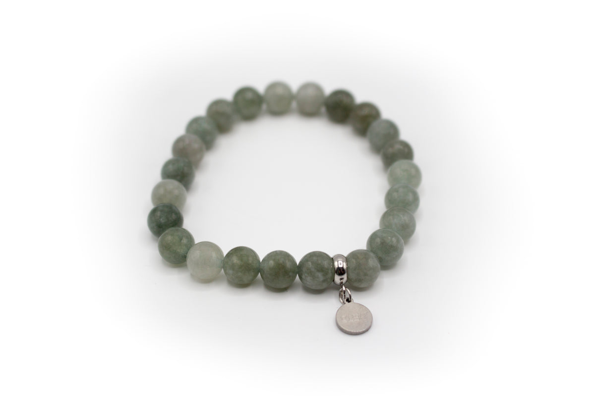 pulsera elástica de piedra natural labradorita