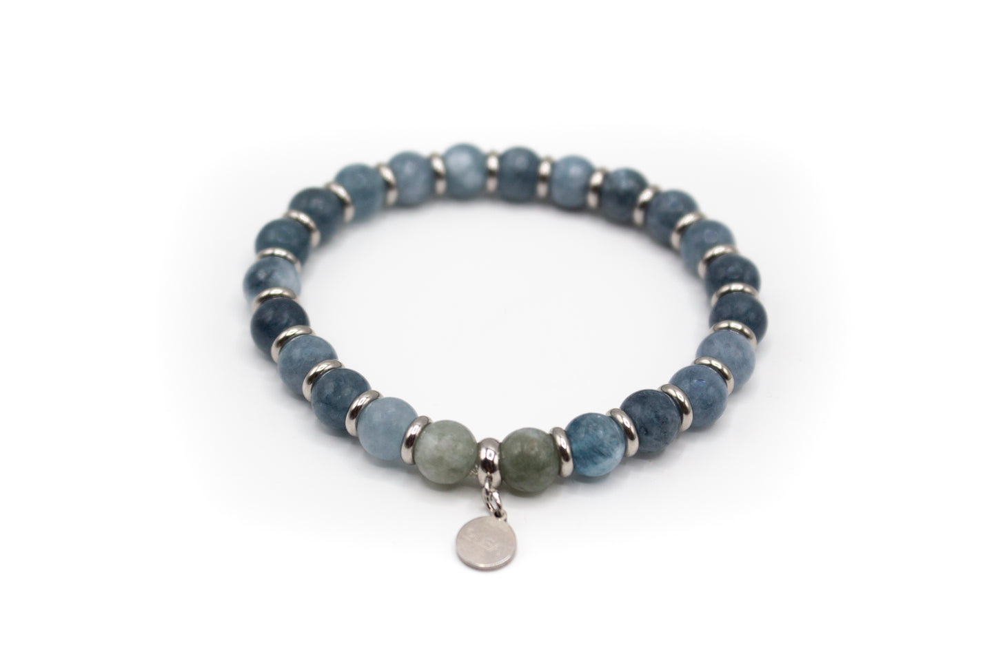 pulsera piedra natural angelita y labradorita