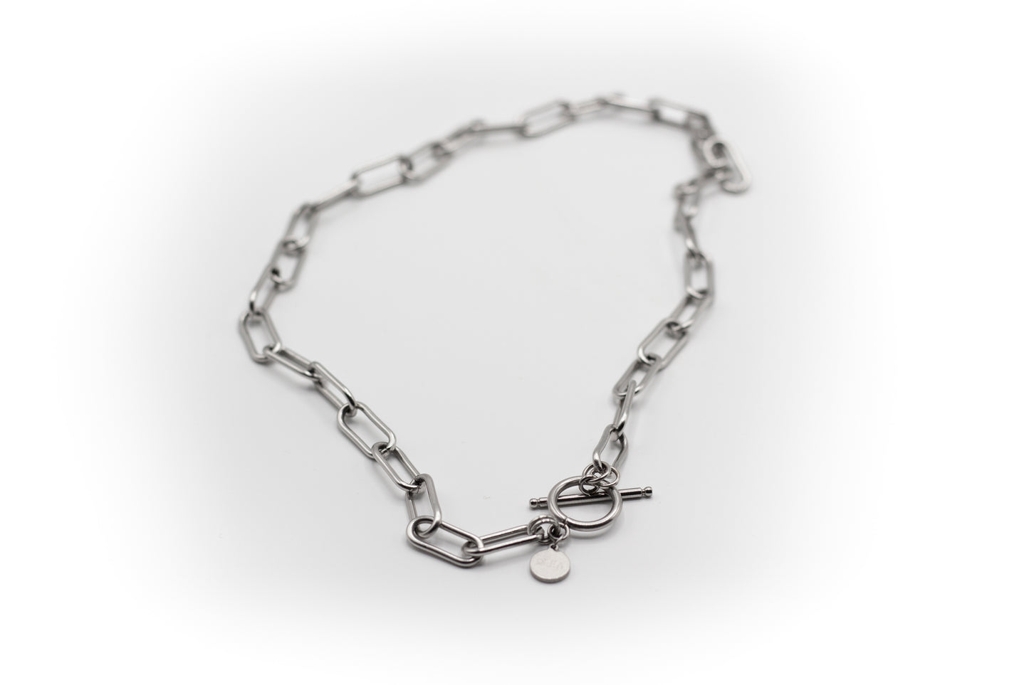 Collar Corto Acero Inoxidable Color Plata