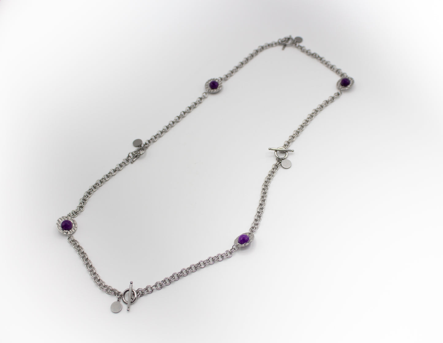 Halskette 4 Armbänder mit natürlichem Charoitstein