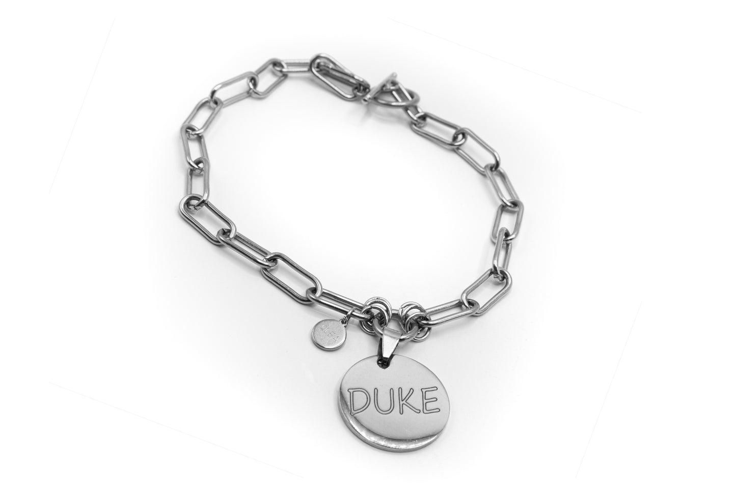 collar de mascota personalizable, nombre y teléfonos o dirección, o lo que desee el cliente. Acero inoxidable color plata