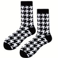 calcetines altos pata de gallo