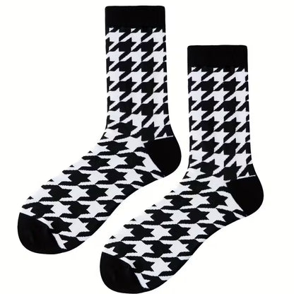 calcetines altos pata de gallo