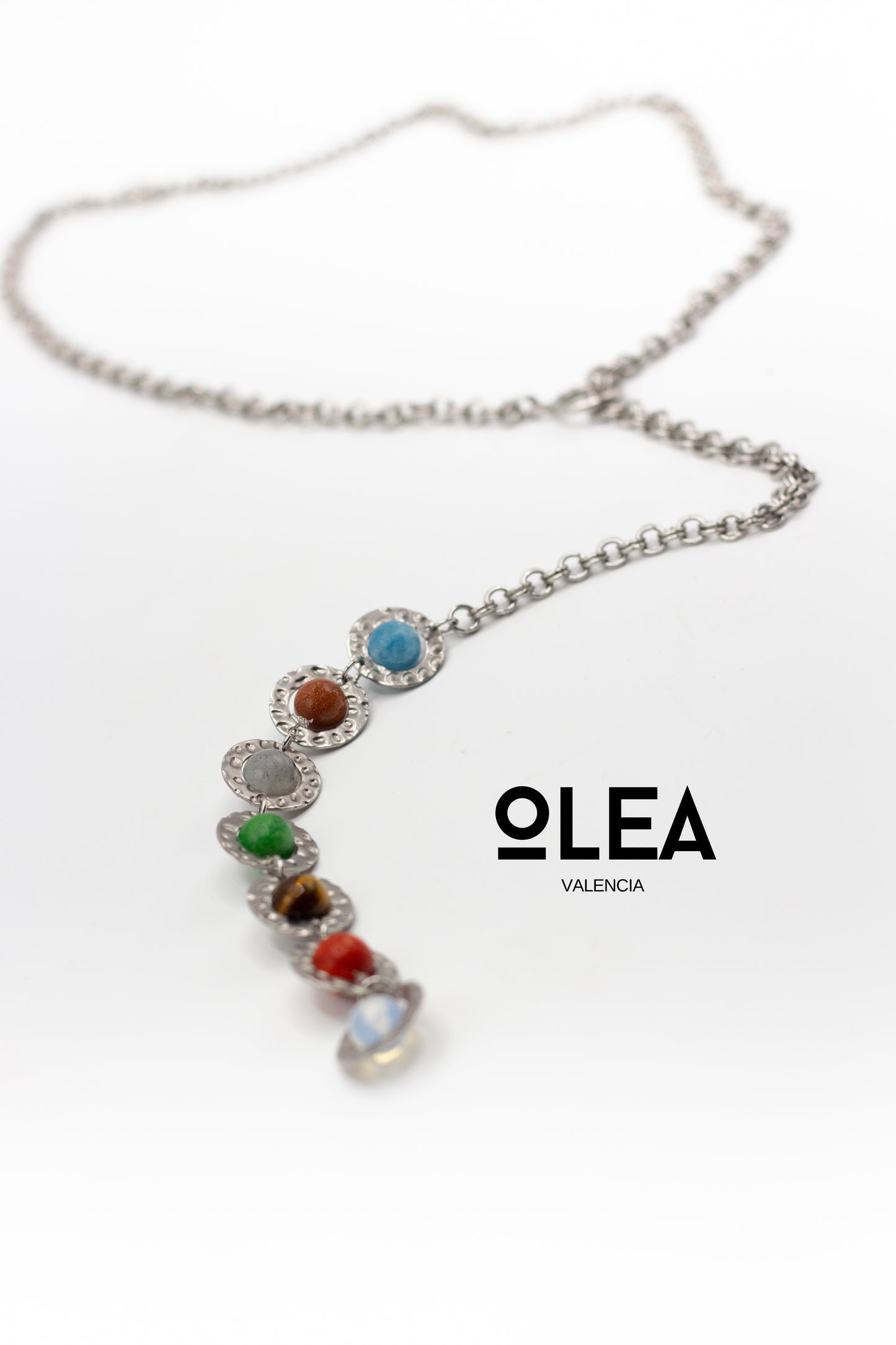 Halskette der 7 Glücksfarben.