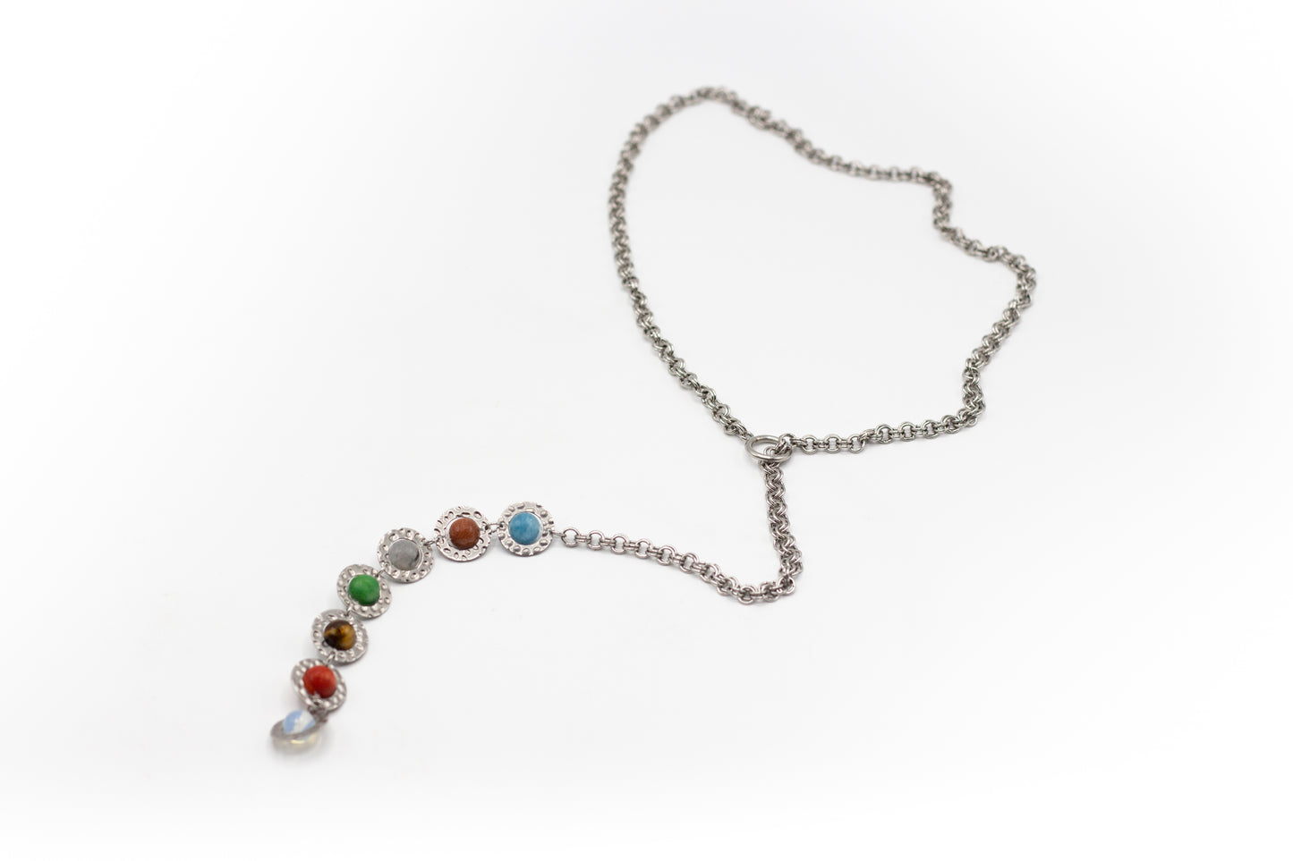 Halskette der 7 Glücksfarben.
