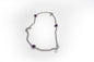 Collar Mediano de 3 Pulseras Acero Inoxidable Color Plata y Piedra Natural Charoita