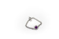 pulsera de acero inoxidable y piedra natural charoíta