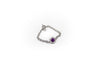 pulsera de acero inoxidable y piedra natural charoíta