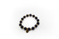 Bracelet en pierre naturelle d'aventurine bleue avec entretoises en acier inoxydable couleur or