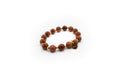 pulsera de piedra natural aventurina con separadores acero inoxidable color oro