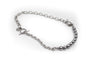 Collier avec 2 bracelets en acier inoxydable argenté et pierre d'hématite naturelle