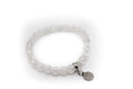 pulsera elástica de piedra natural cuarzo craqueado