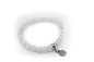 pulsera elástica de piedra natural cuarzo craqueado