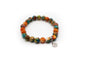 pulsera elástica de piedra natural jaspe multicolor