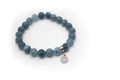pulsera elástica de piedra natural labradorita azul