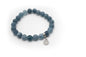 pulsera elástica de piedra natural labradorita azul