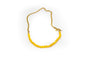Collier mi-chaîne en acier inoxydable plaqué or 14K avec pierre naturelle agate jaune