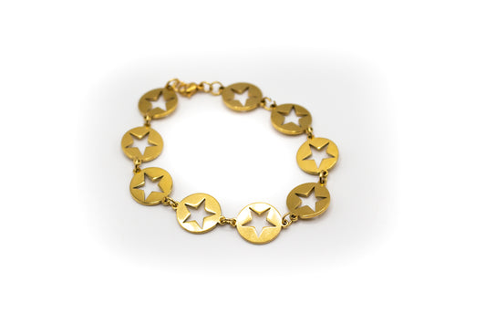 bracelet cercle étoiles acier