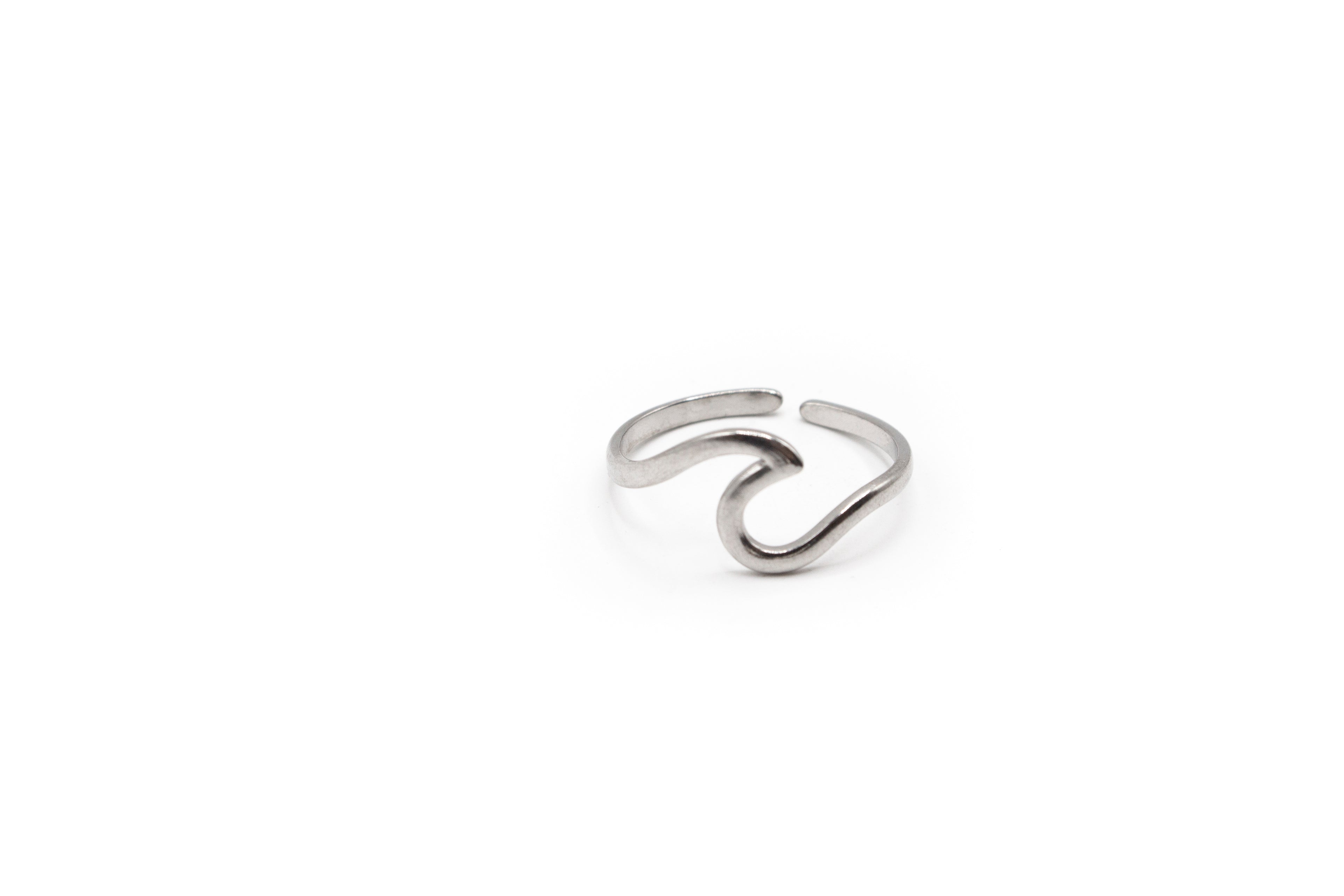 anillo ajustable acero ola