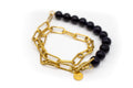 collar corto o pulsera doble aventurina azul