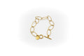 pulsera de acero bañado en oro