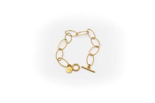 bracelet en acier plaqué or