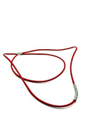 collar, cinturón o pulsera de varias vueltas lo que prefieras... cuero rojo y acero inoxidable