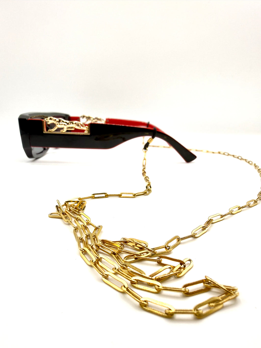 cordones para gafas acero inoxidable bañado en oro de 14K