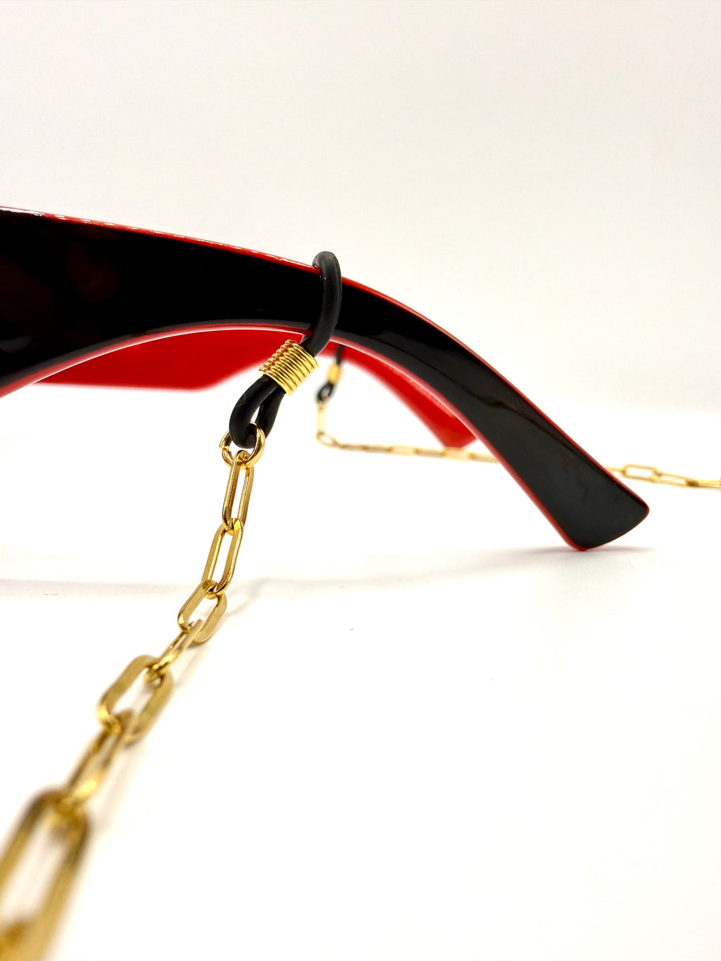 cordones para gafas acero inoxidable bañado en oro de 14K