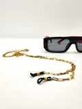 cordones para gafas acero inoxidable bañado en oro de 14K
