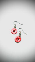 Pendientes Botoné de gancho ROJOS