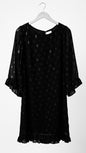 robe noire à pois
