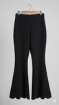 pantalon patte d'éléphant noir ajusté
