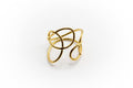 Anillo ajustable de acero inoxidable dorado