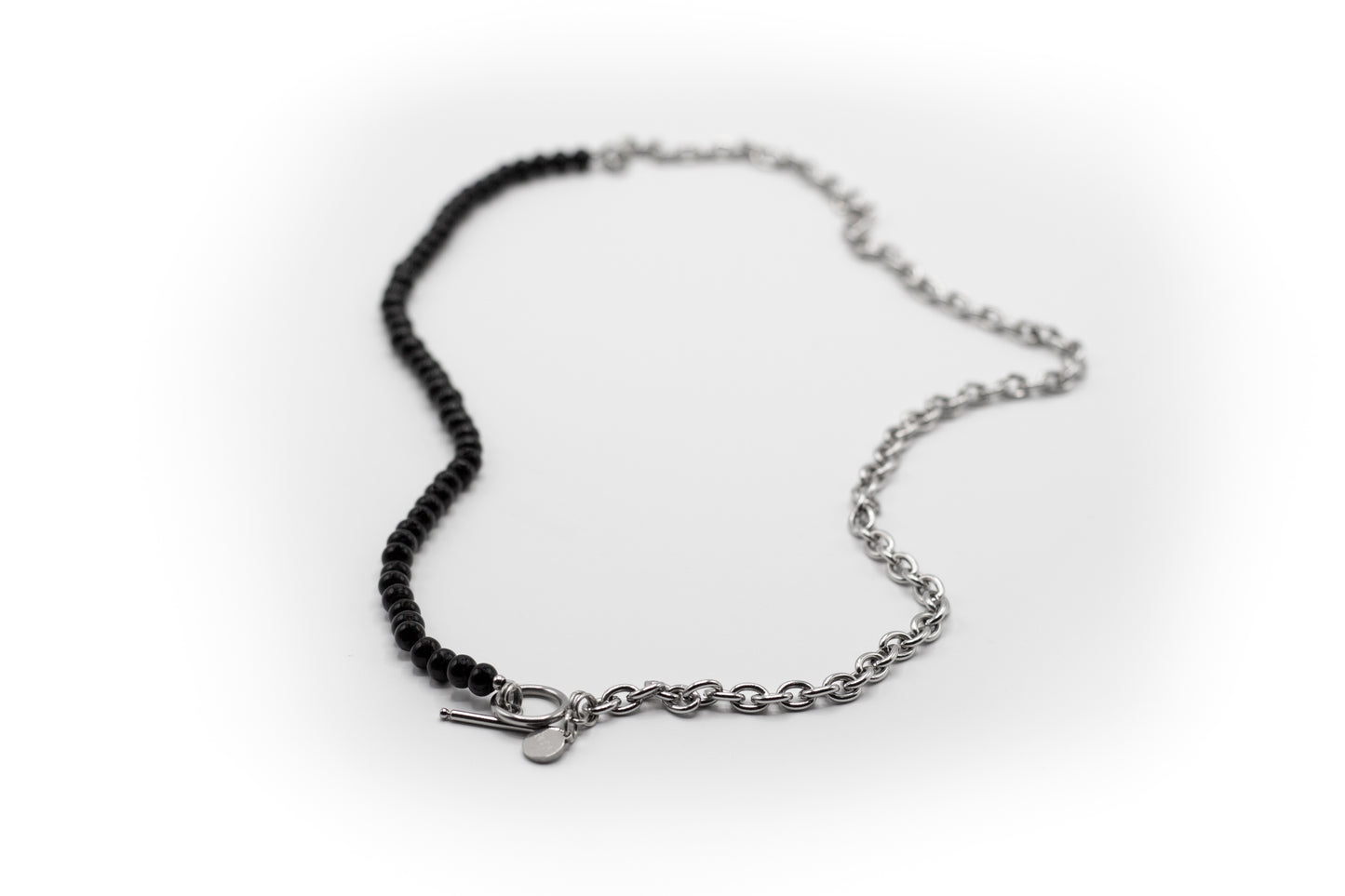 Extra lange Halskette aus silbernem Edelstahl