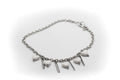 Collar Corto Acero Inoxidable Color Plata y Cerámica