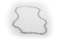 Collier long en acier inoxydable argenté