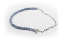 Collar Corto Acero Inoxidable Color Plata y Piedra Natural Angelita