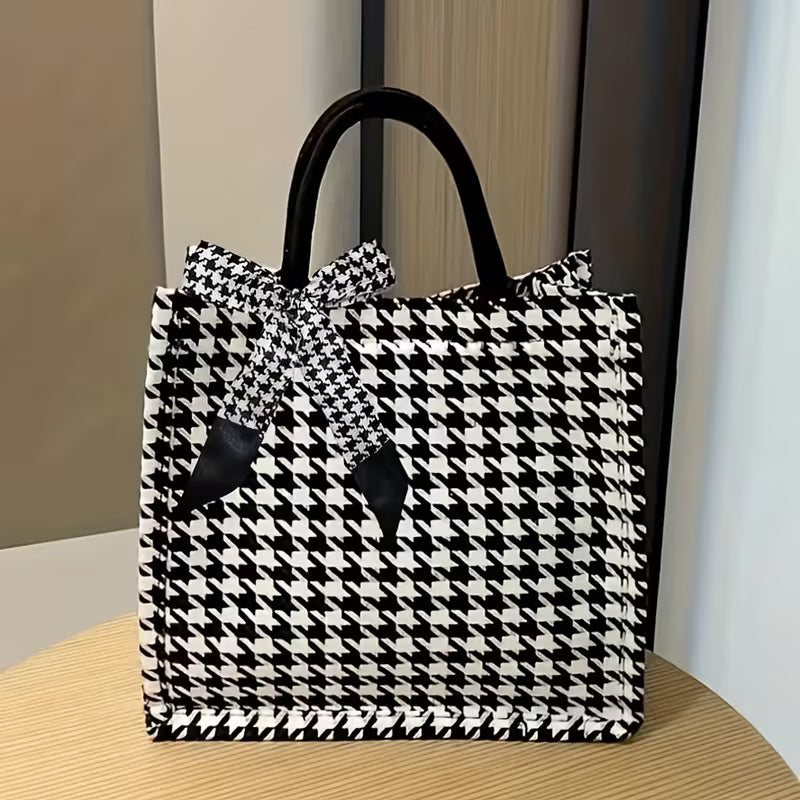bolso tote pata de gallo