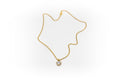 Cadena Mediana Acero Inoxidable Color Oro con Corazón de Circonita