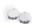 pendientes de aro y acero inoxidable color plata con cerámica china