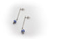 pendientes de palo y acero inoxidable color plata con cerámica china