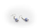 Boucles d'oreilles crochets en acier inoxydable argenté avec céramique chinoise