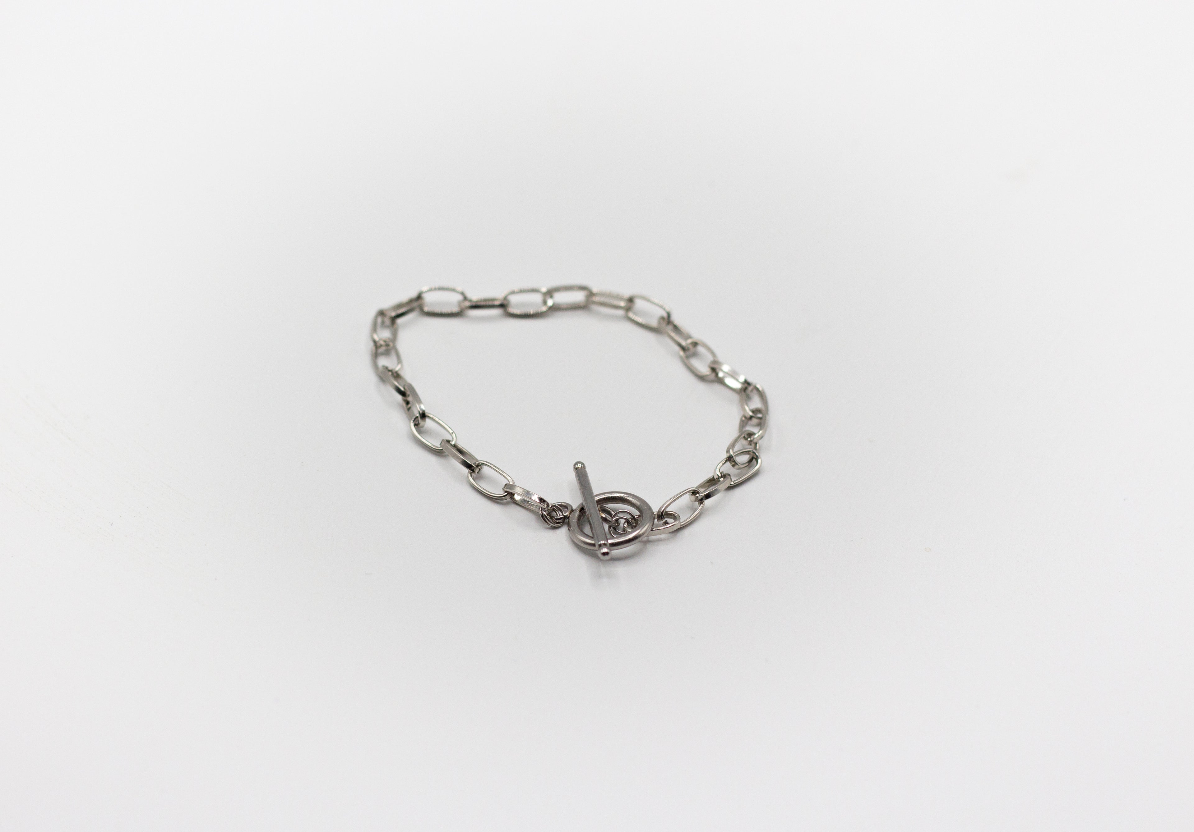 pulsera de acero inoxidable color plata