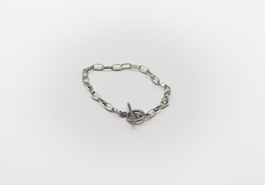 bracelet en acier inoxydable argenté