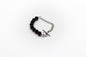 pulsera de piedra natural Ónix y mitad cadena de acero inoxidable color plata