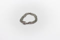 pulsera doble de acero inoxidable color plata
