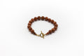 pulsera piedra natural aventurina y cierre de acero inoxidable color oro