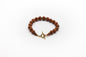 pulsera piedra natural aventurina y cierre de acero inoxidable color oro